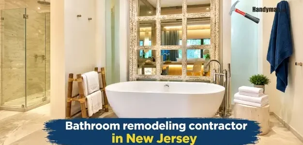 Newly remodeled bathroom with tiled shower, modern vanity and updated lighting