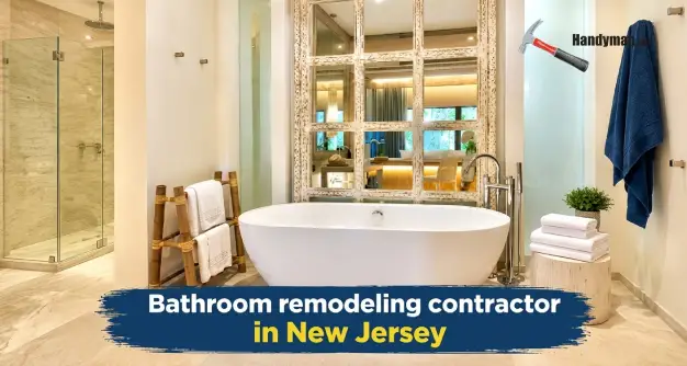 Newly remodeled bathroom with tiled shower, modern vanity and updated lighting